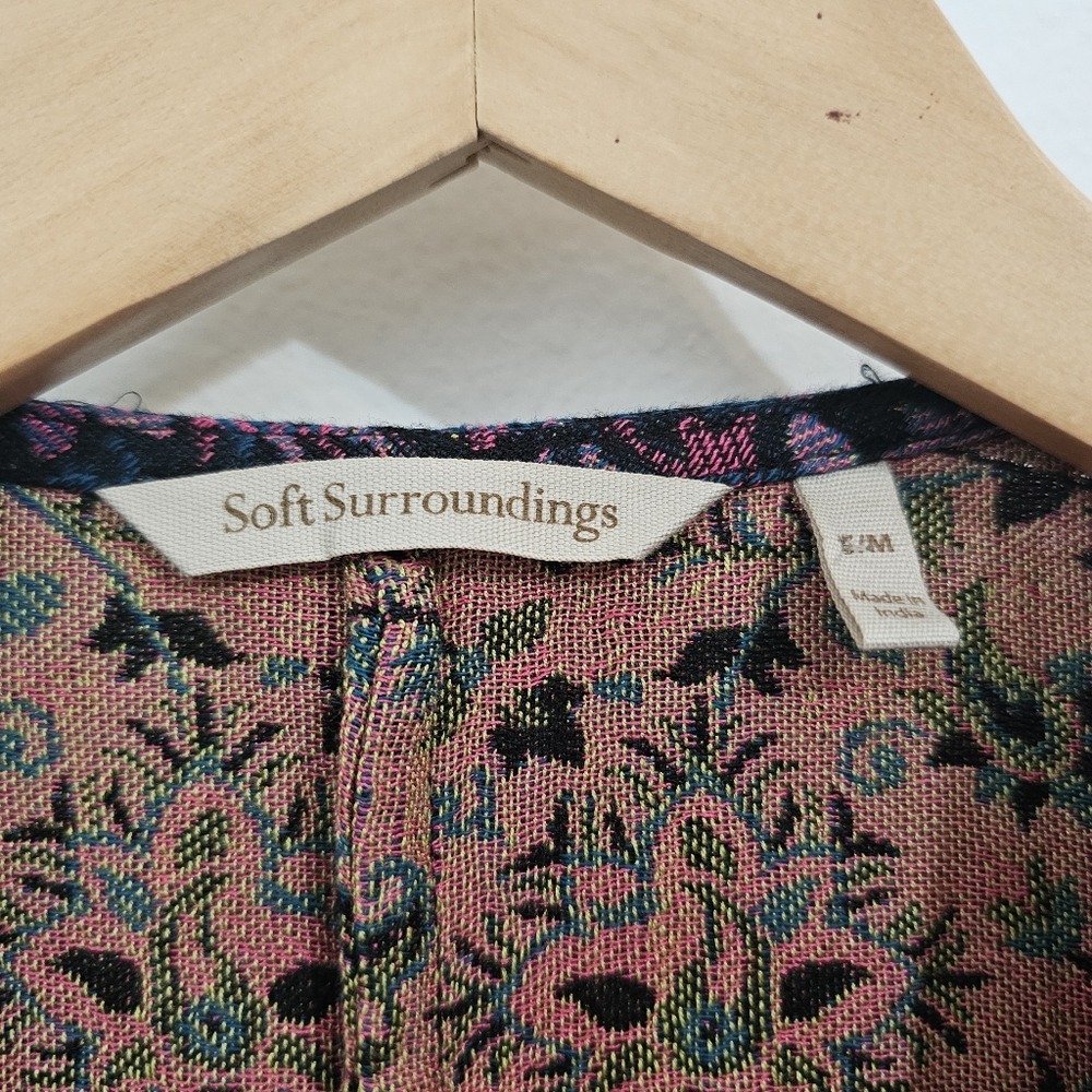 Bohemian Embroidered Kimono Paisley Open Cardigan S/M - Picture 16 of 16
